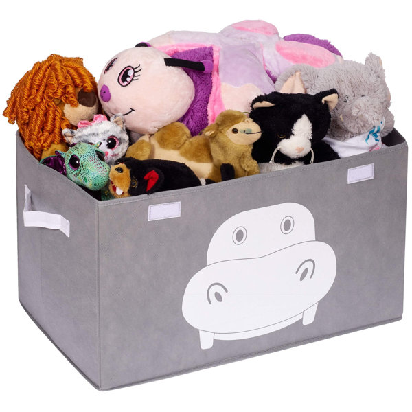 Zoomie Kids Large Toy Storage Box For Kids And Baby Collapsible Hippo